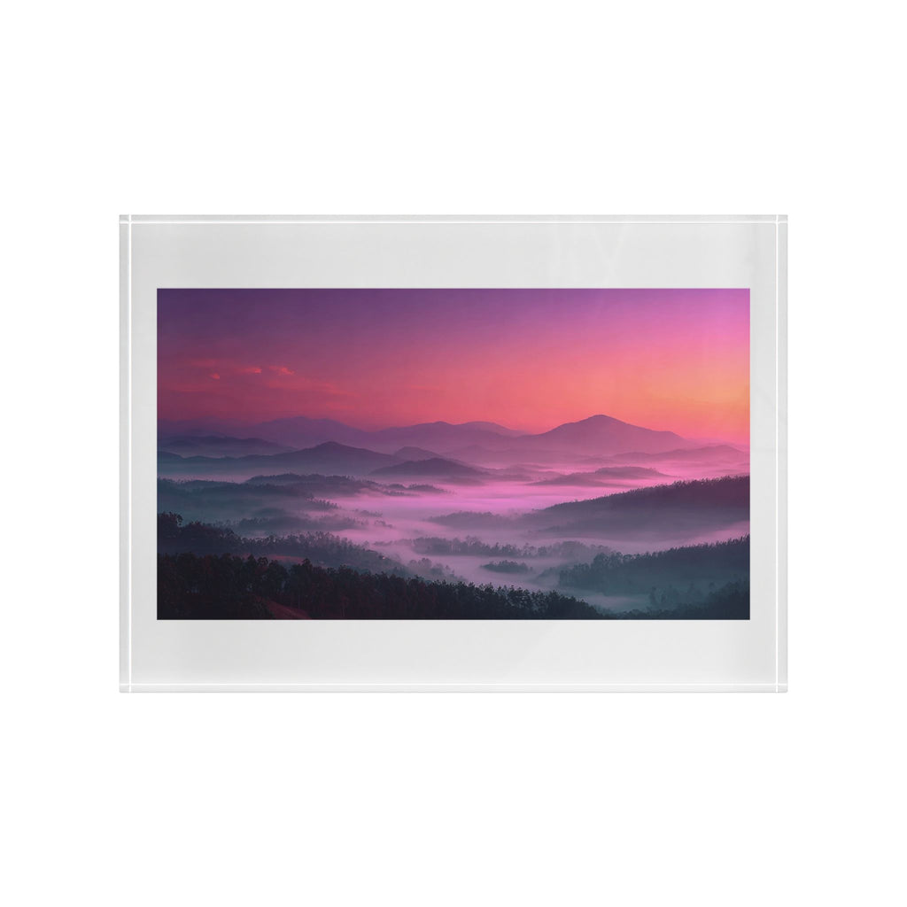 Purple Sunset Acrylic Block