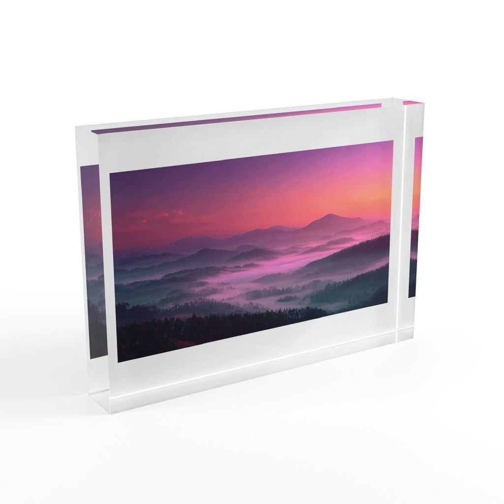 Purple Sunset Acrylic Block
