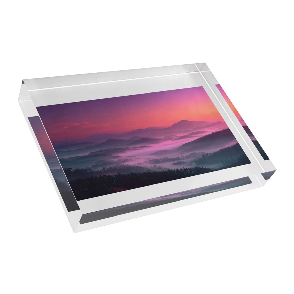Purple Sunset Acrylic Block